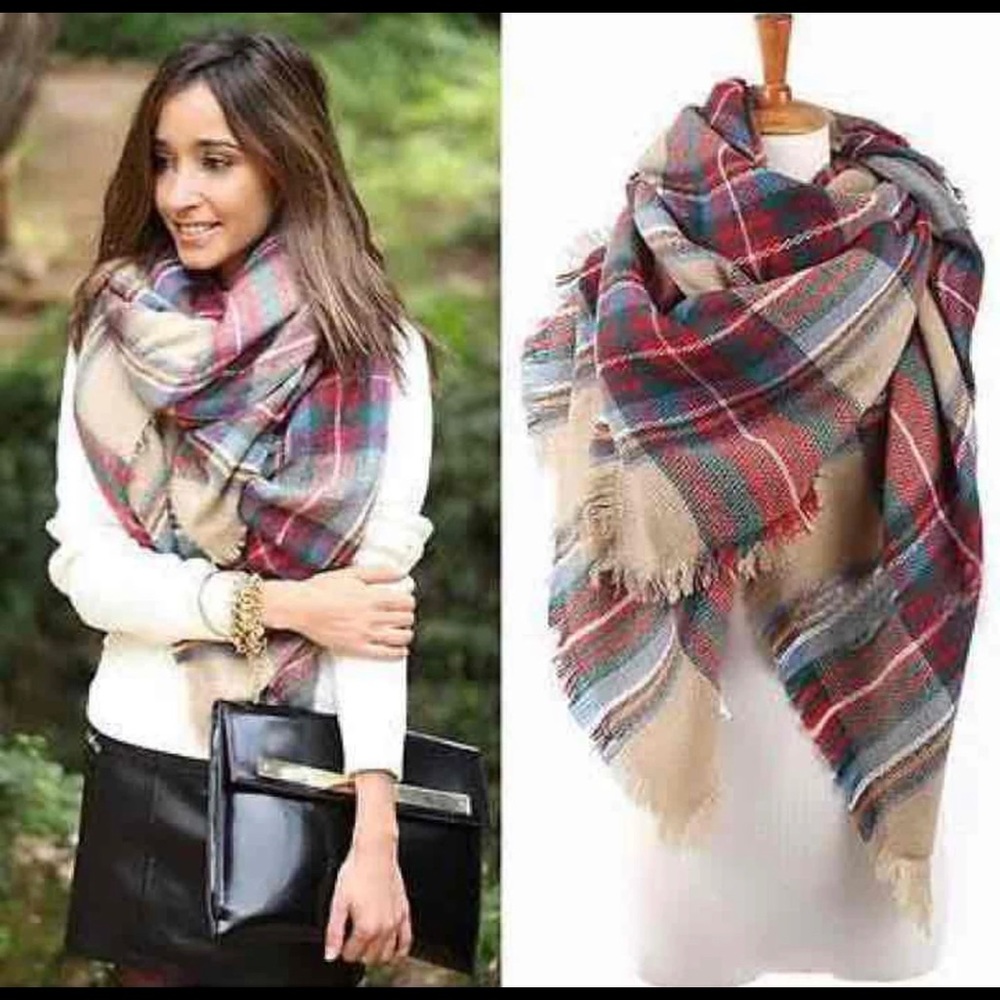 Oversized blanket scarf